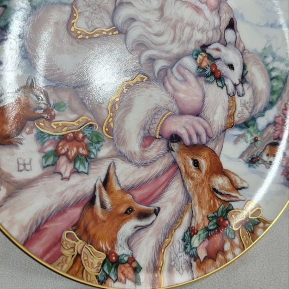 Fitz & Floyd Santas Journey Through The Snowy Woods Of Home Christmas Pl… - Picture 2 of 11